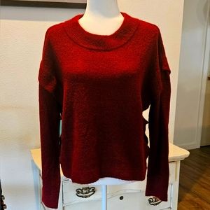 NWT'S! VIGOSS - Soft Dark Rust Cashmere style Pullover Sweater Sz L